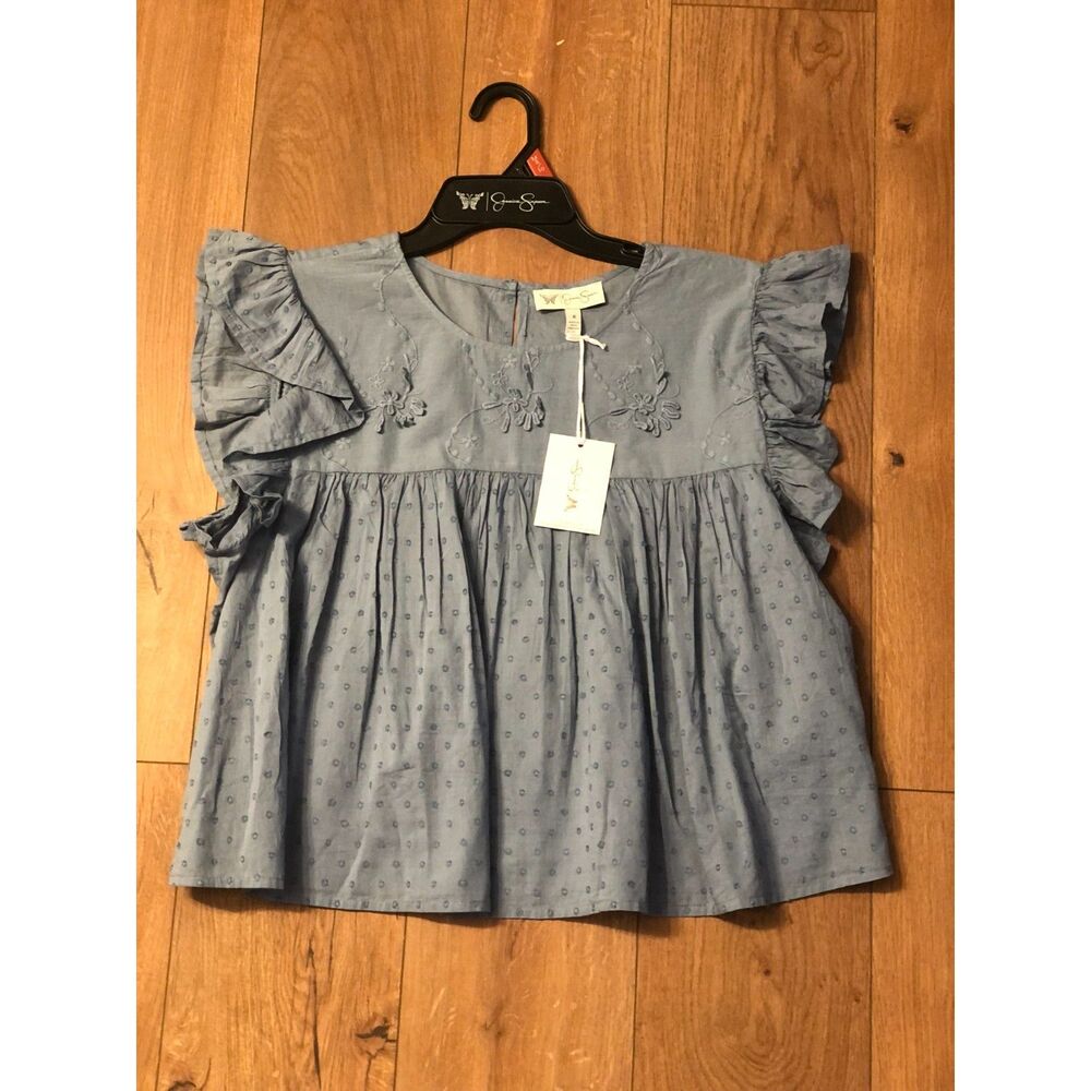 Jessica Simpson Baby Blue Blouse Medium